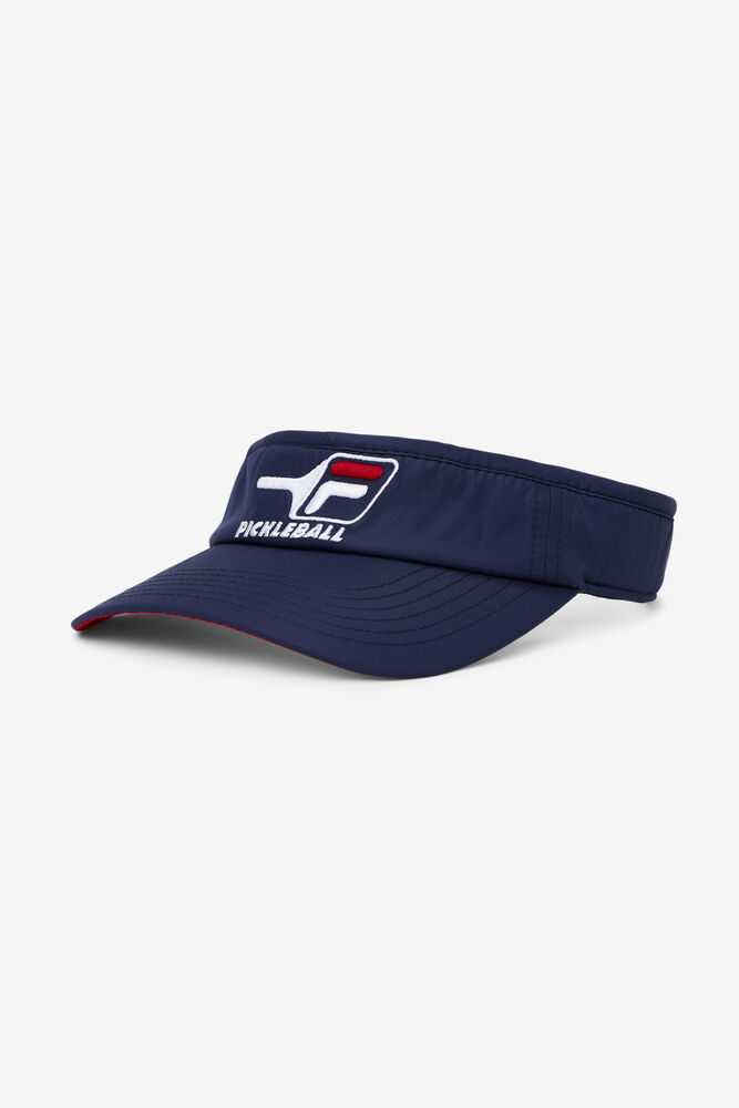 Navy Red Men's FILA Pickleball Visor | USA-16081