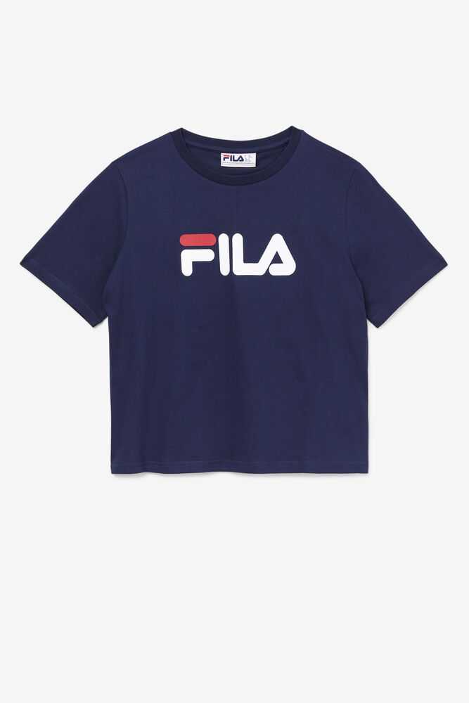 Navy Red White Women's FILA Miss Eagle T-shirts | USA-15740