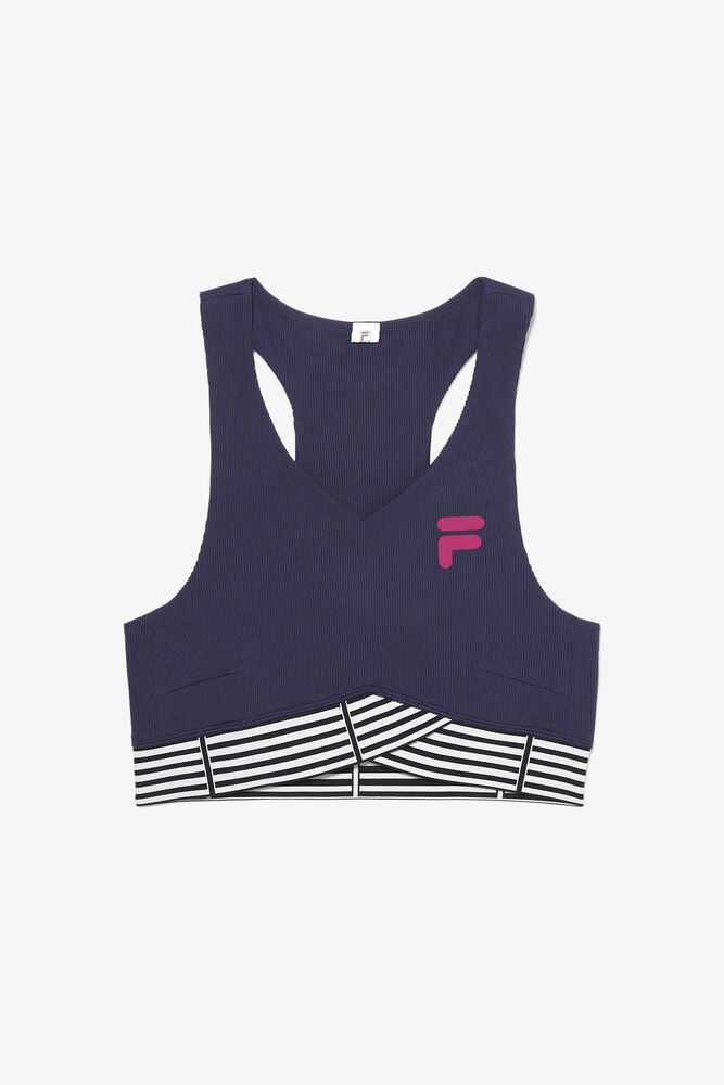 Navy Women's FILA Baseline Tennis Tank Top | USA-15293