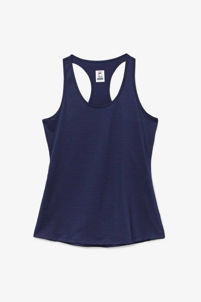 Navy Women's FILA Essentials Tennis Tank Top | USA-15260