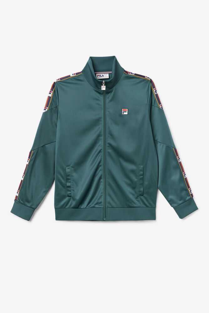 Olive Men's FILA Carson Track Jackets | USA-762985