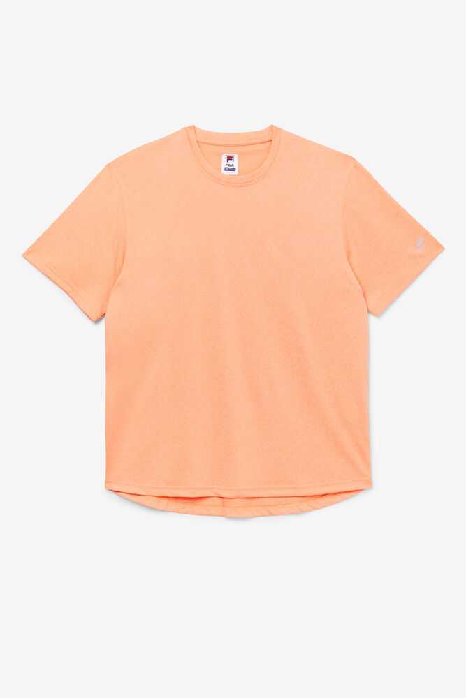 Orange Men's FILA Pickleball Scallop Hem T-shirts | USA-16086