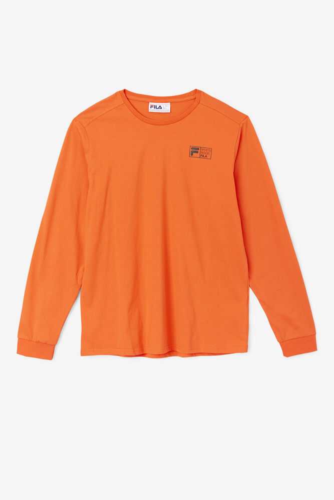 Orange Men's FILA Rappel T-shirts | USA-462381