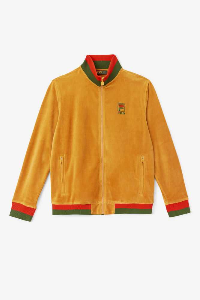 Orange Yellow Men's FILA Fila X Paterson Velour Jacket | USA-16183