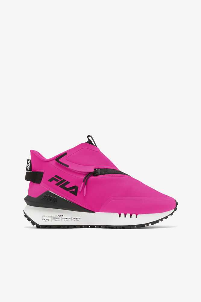 Pink Black White Women's FILA Space Runner Running Shoes | USA-15873