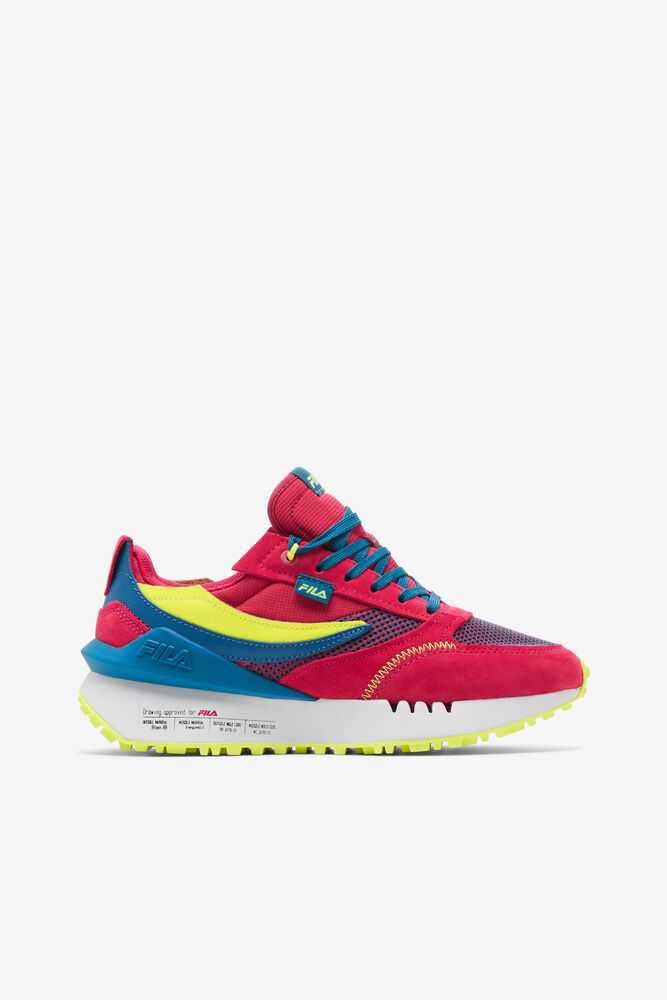 Pink Blue Yellow Women's FILA Renno N-generation Sneakers | USA-15806