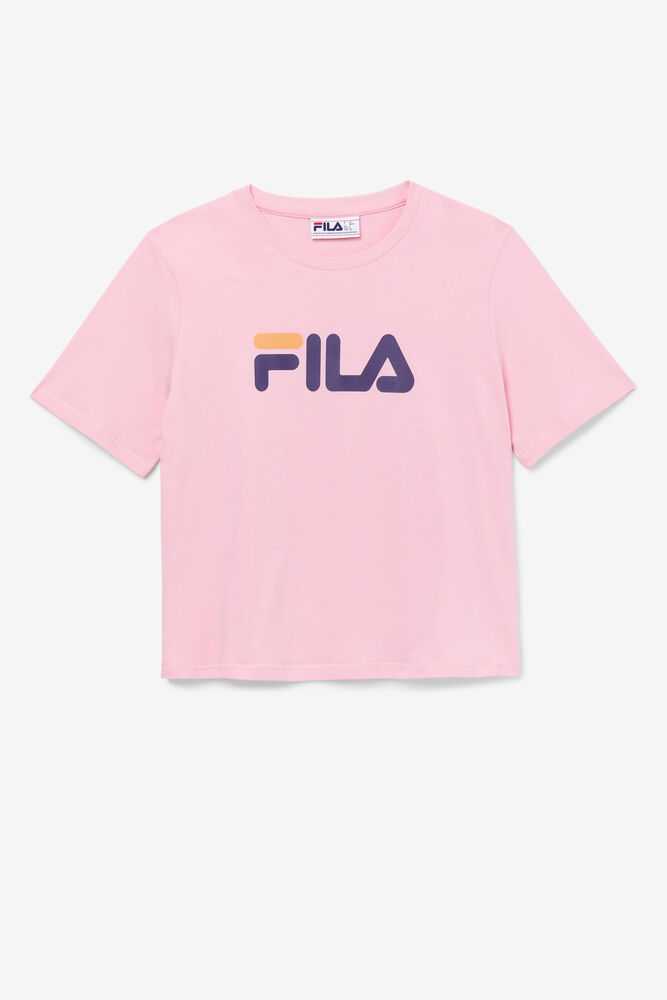 Pink Purple Orange Women's FILA Miss Eagle T-shirts | USA-15739