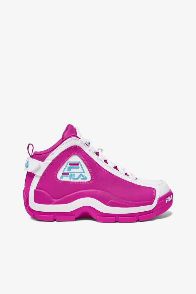 Pink White Blue Women's FILA Grant Hill 2 Basketball Shoes | USA-15894