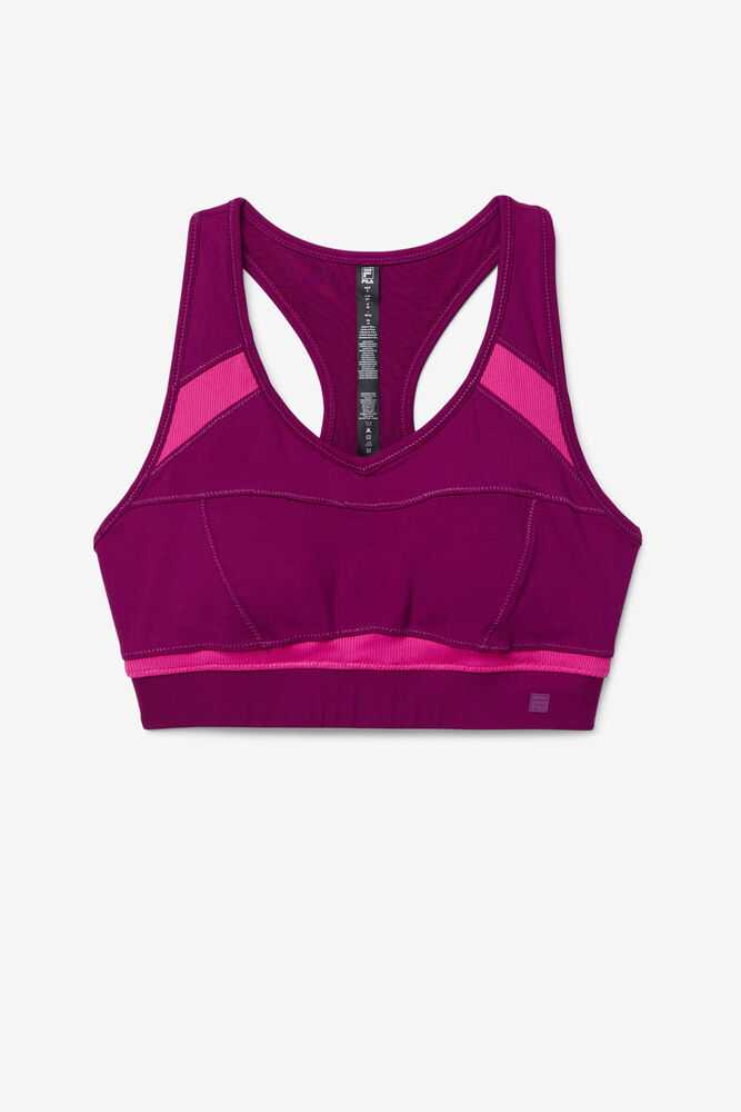 Purple Light Pink Women's FILA Uplift Racerback Sport Bra | USA-15444