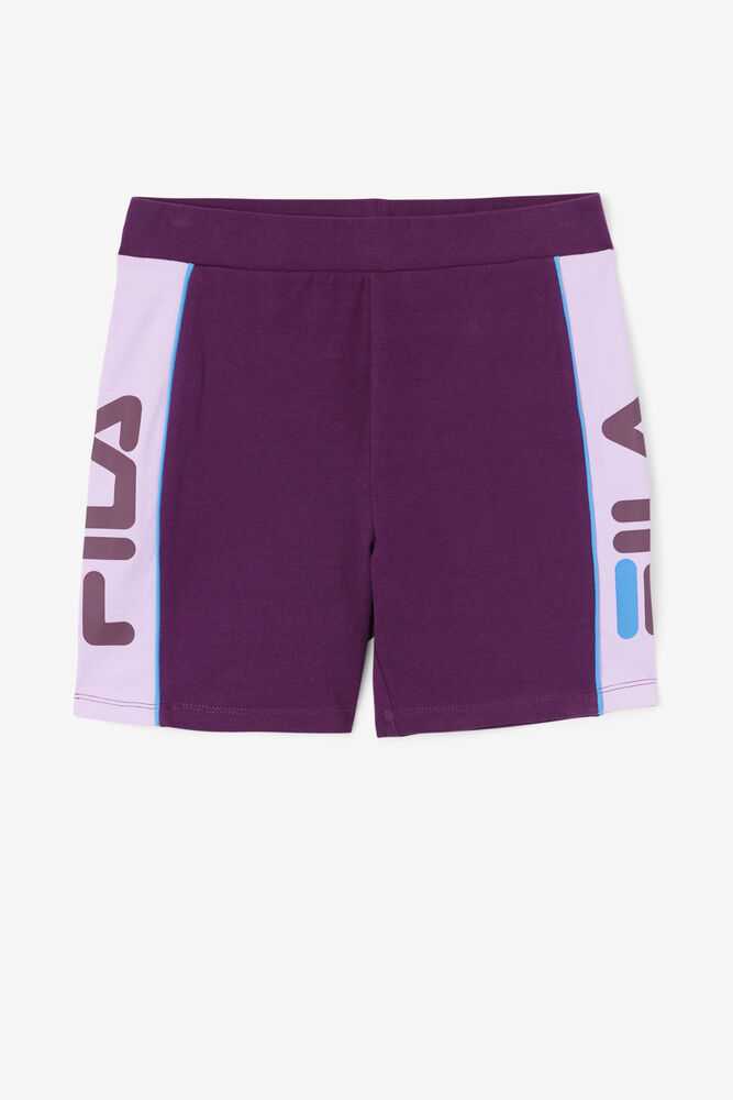 Purple Orange Women's FILA Davina Biker Shorts | USA-15533