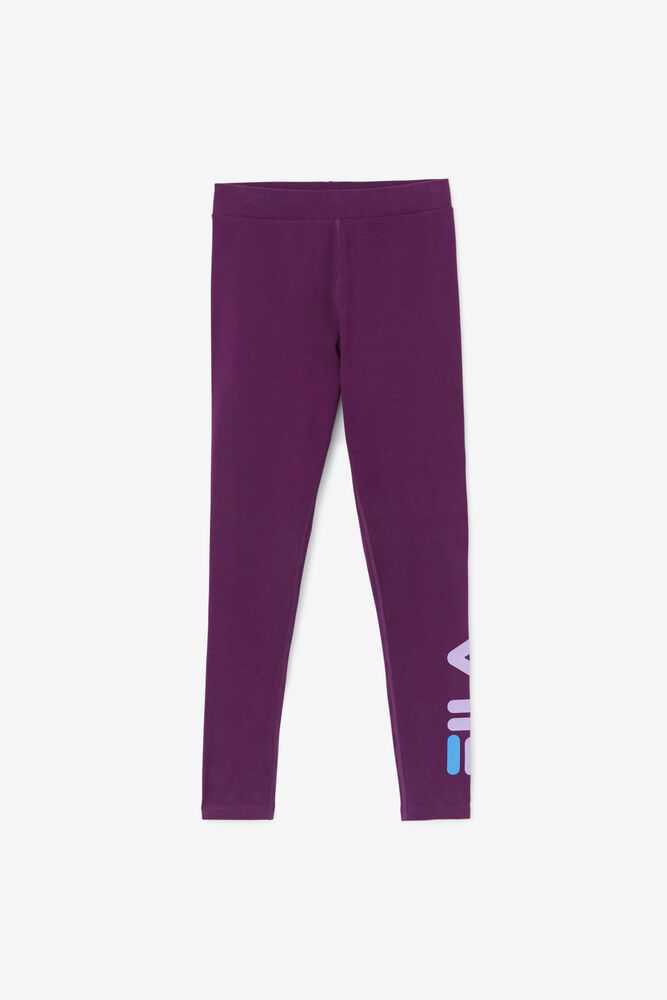 Purple Orange Women's FILA Elora Leggings | USA-15521