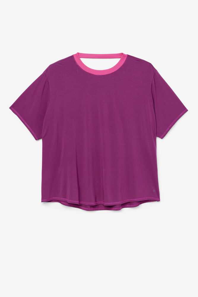 Purple Women's FILA Fi-lux Workout Shirts | USA-15410