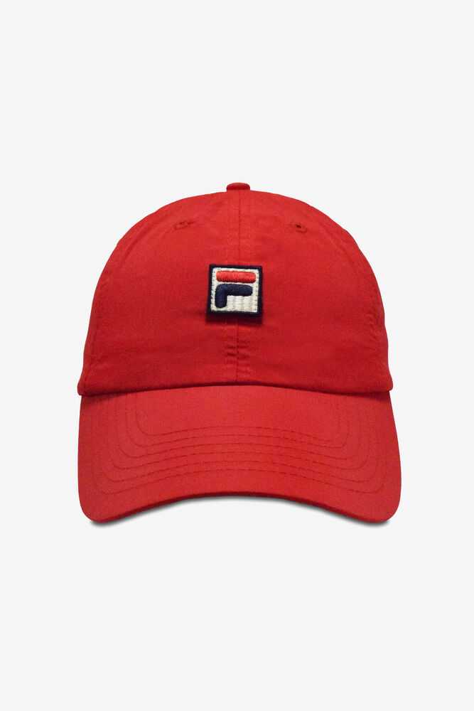 Red Men's FILA F-box Baseball Cap | USA-16153