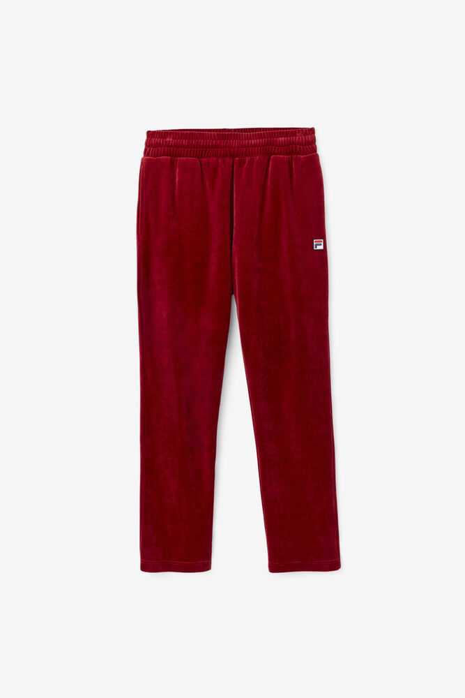 Red Men's FILA O-fit Velour Pants | USA-319475