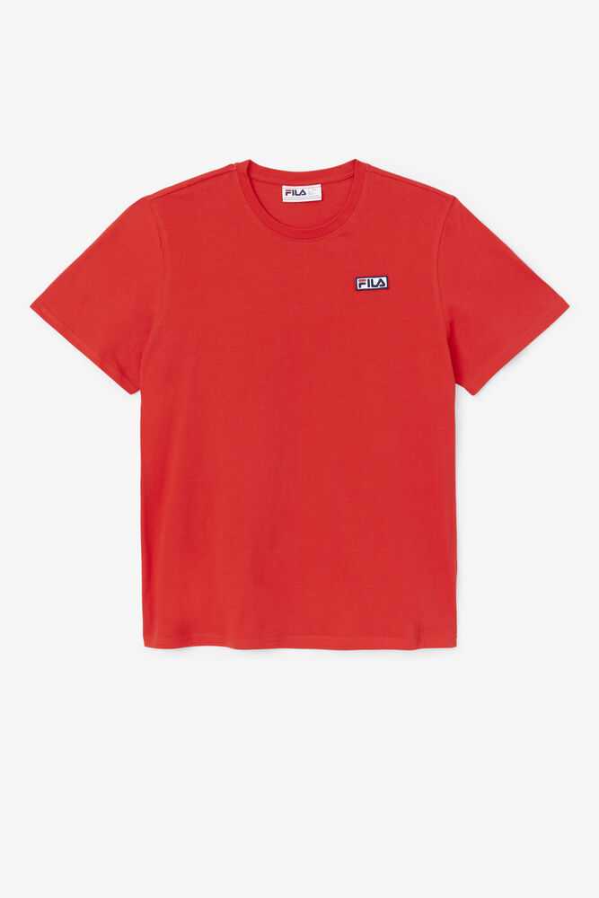 Red Men's FILA Skylar T-shirts | USA-615398