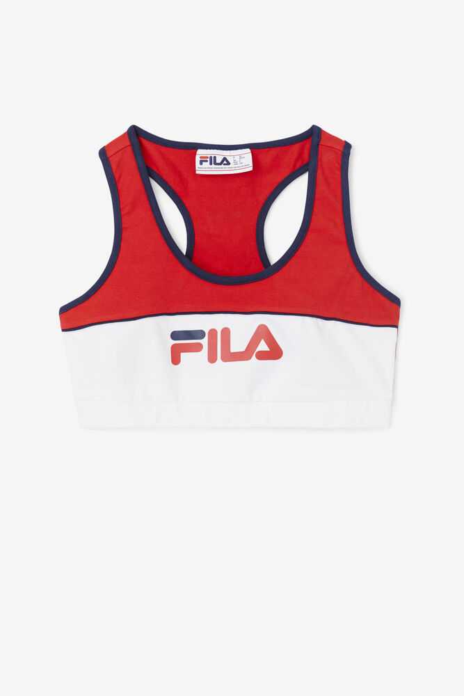 Red Women's FILA Kairi Sport Bra | USA-15707