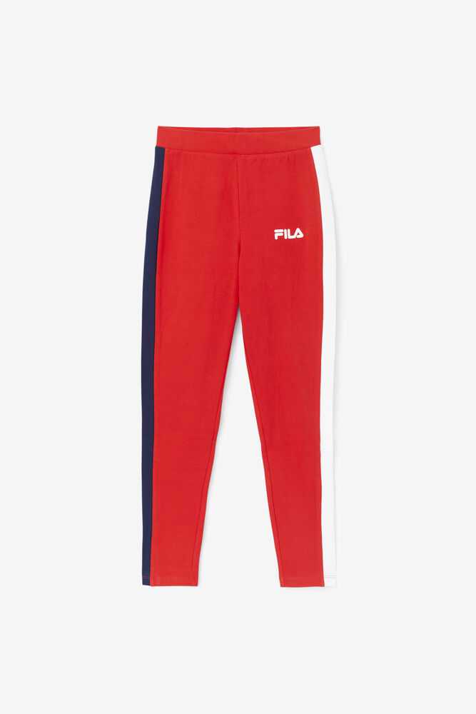 Red Women's FILA Mercy Leggings | USA-15530