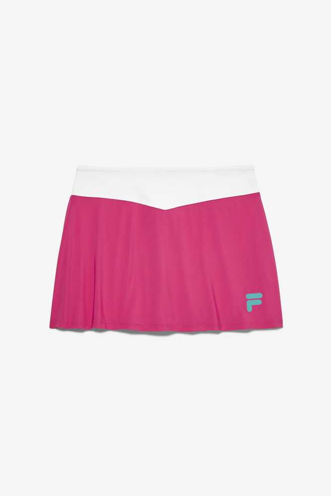 Rose White Women's FILA Bevans Tennis Skirts | USA-15223