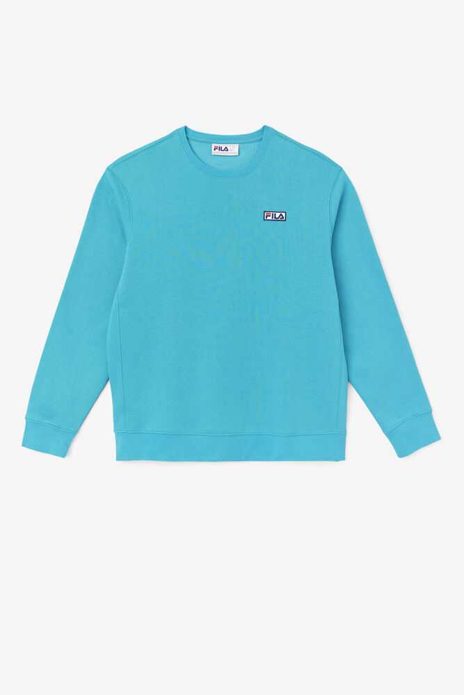 Turquoise Men's FILA Garran Sweatshirt | USA-385091