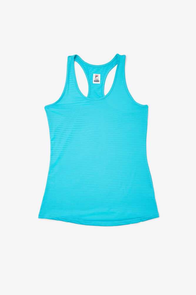 Turquoise Women's FILA Essentials Tennis Tank Top | USA-15259