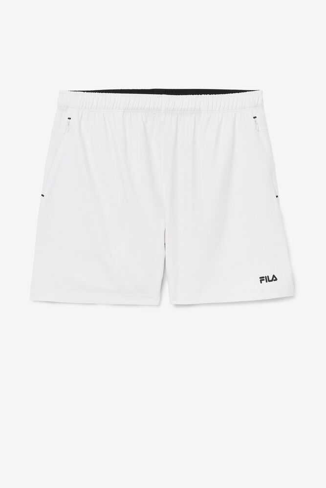 White Black Men's FILA Finula Sport Shorts | USA-518739