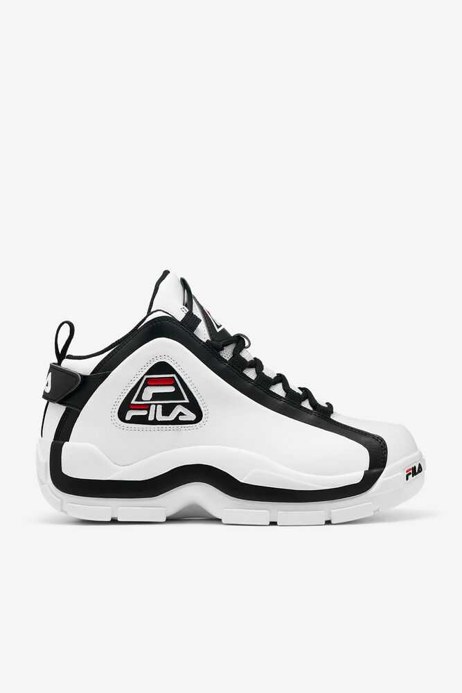 White Black Red Men's FILA Grant Hill 2 Sneakers | USA-871392