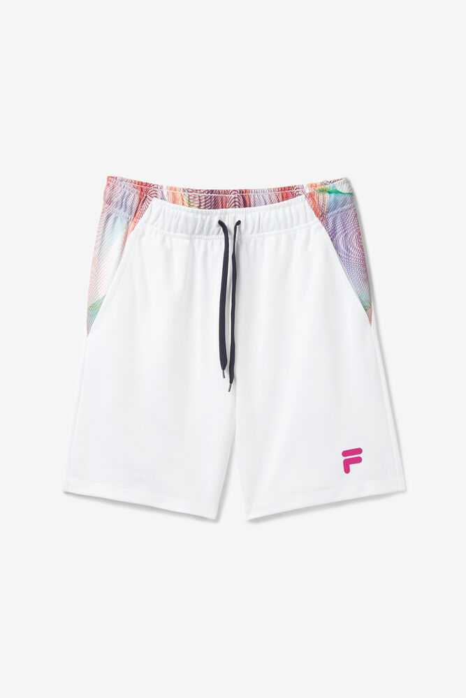 White Men's FILA Bevans Tennis Shorts | USA-16010