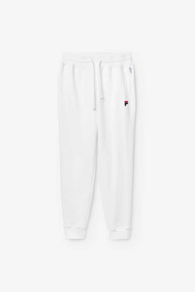 White Men's FILA Chardon Fleece Joggers | USA-607159