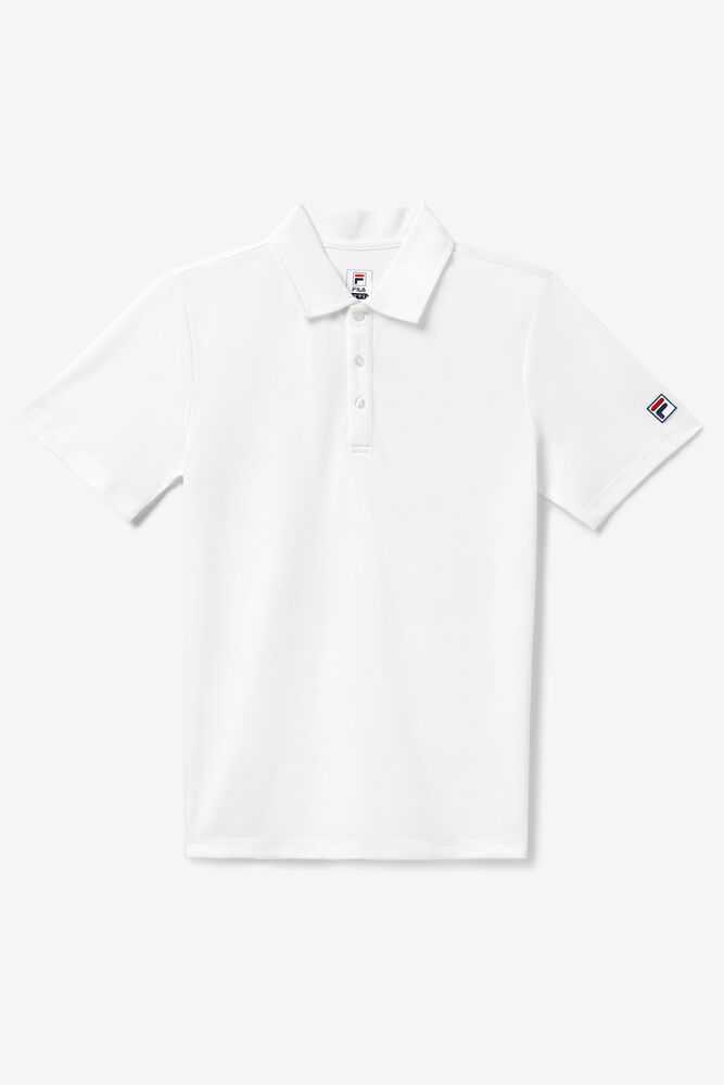 White Men's FILA Essentials Tennis Polo | USA-16023