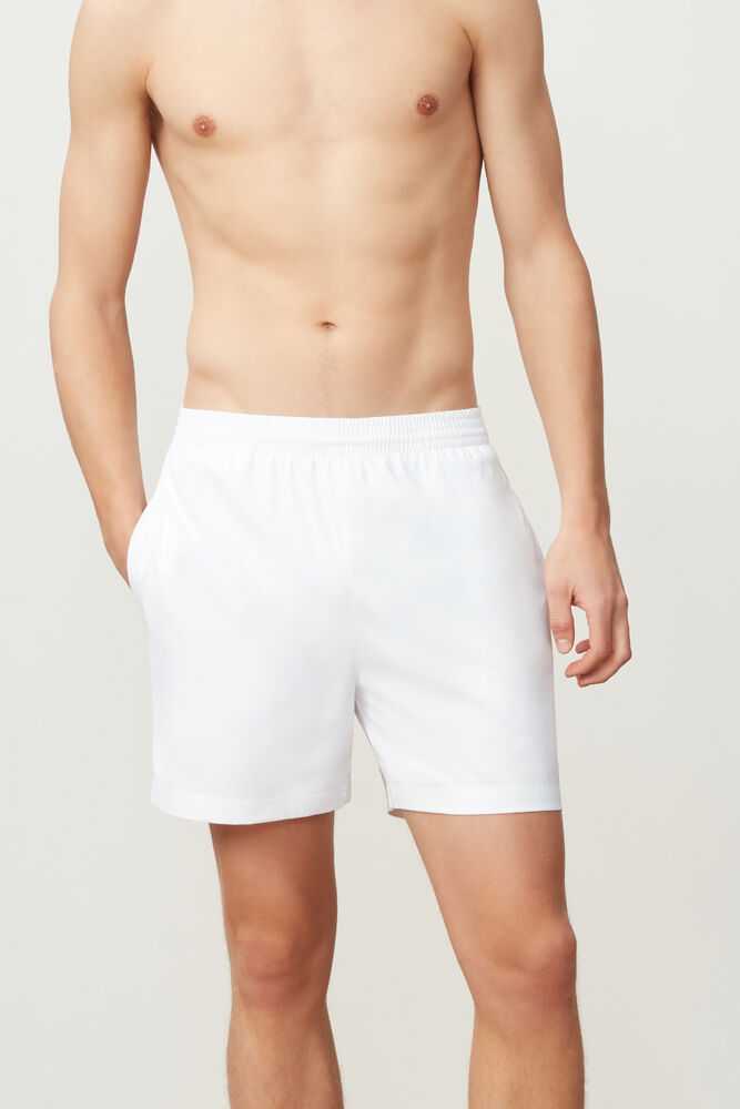 White Men's FILA Essentials Tennis Shorts | USA-15976