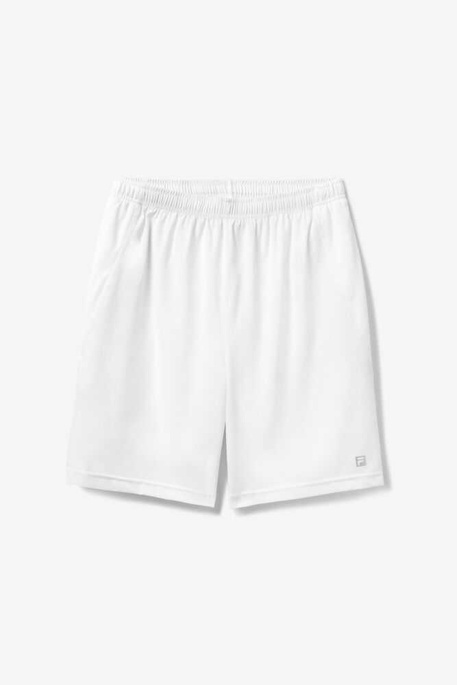 White Men's FILA Essentials Tennis Shorts | USA-15986