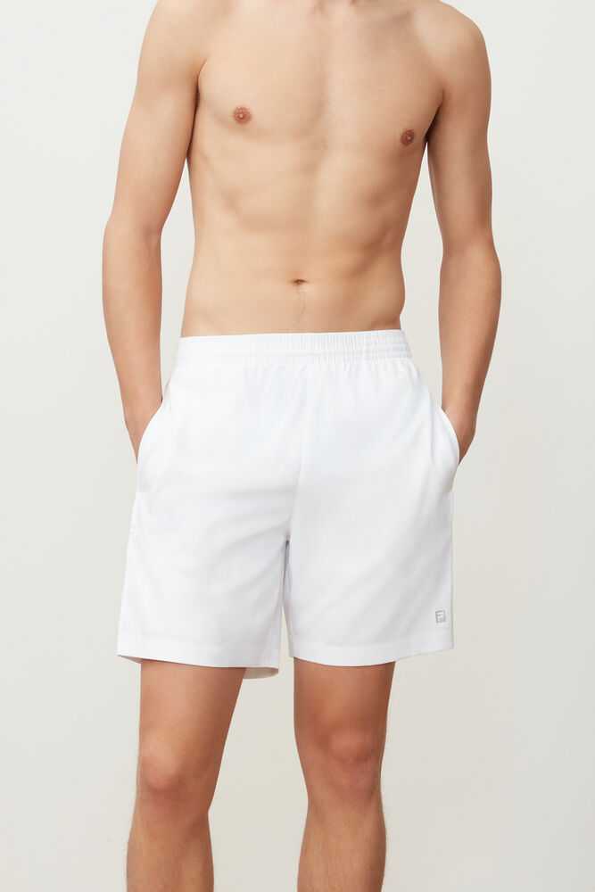 White Men's FILA Essentials Tennis Shorts | USA-15994