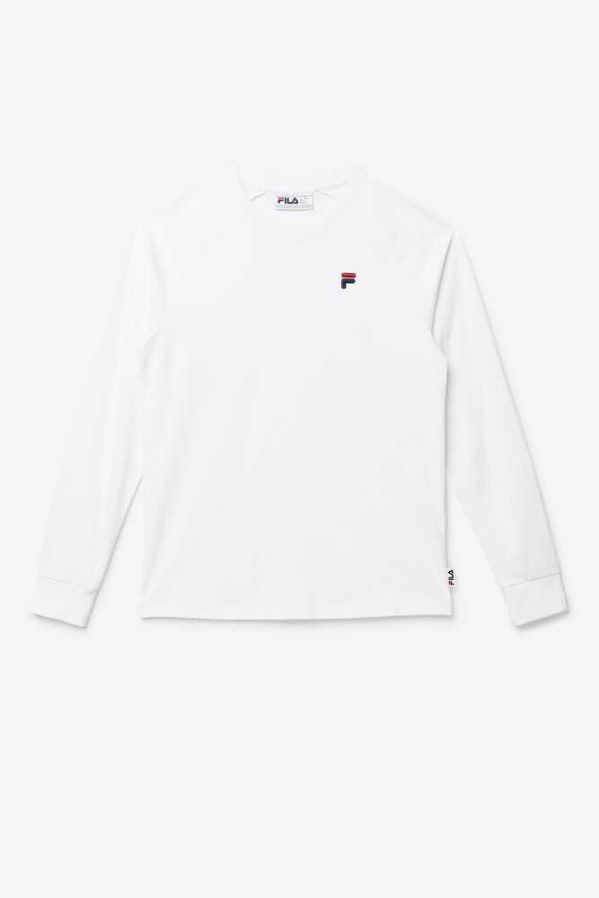 White Men's FILA Flynn T-shirts | USA-201486