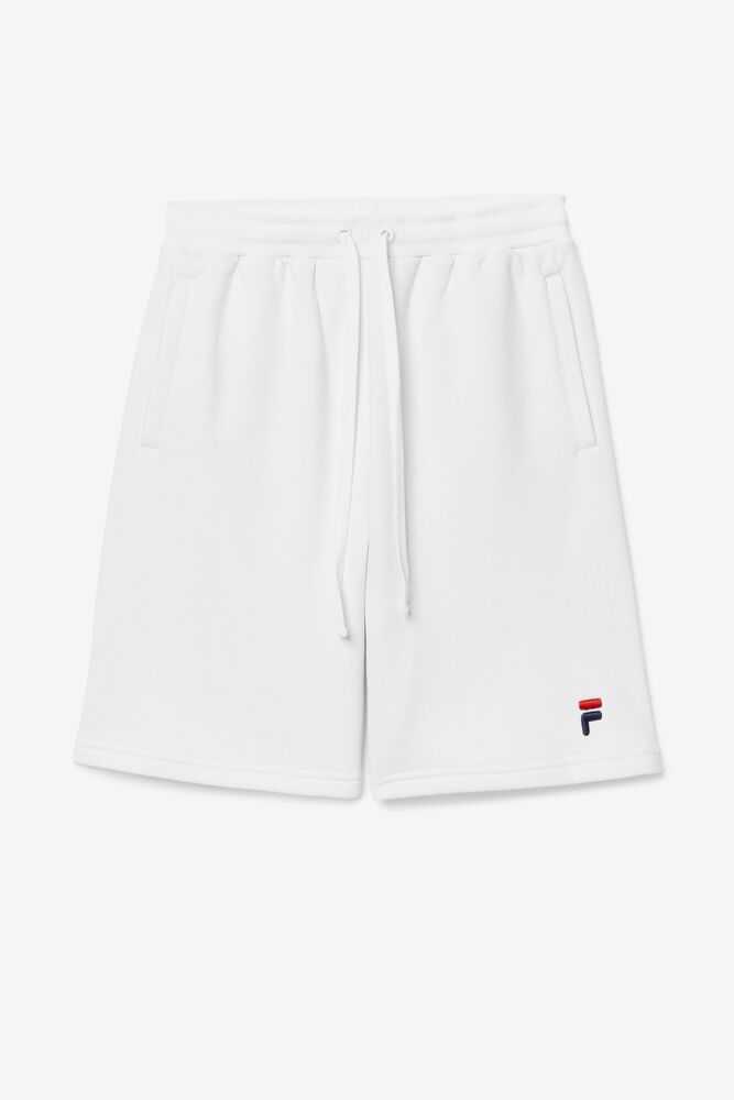 White Men's FILA Kasta Fleece Shorts | USA-309462