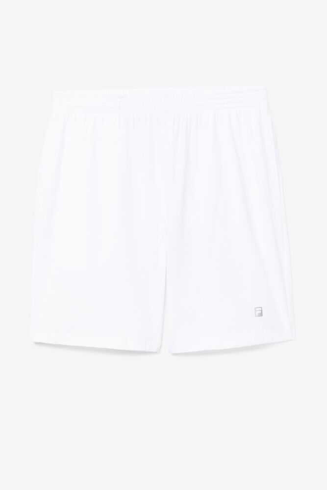 White Men's FILA Modern Fit Tennis Shorts | USA-16000