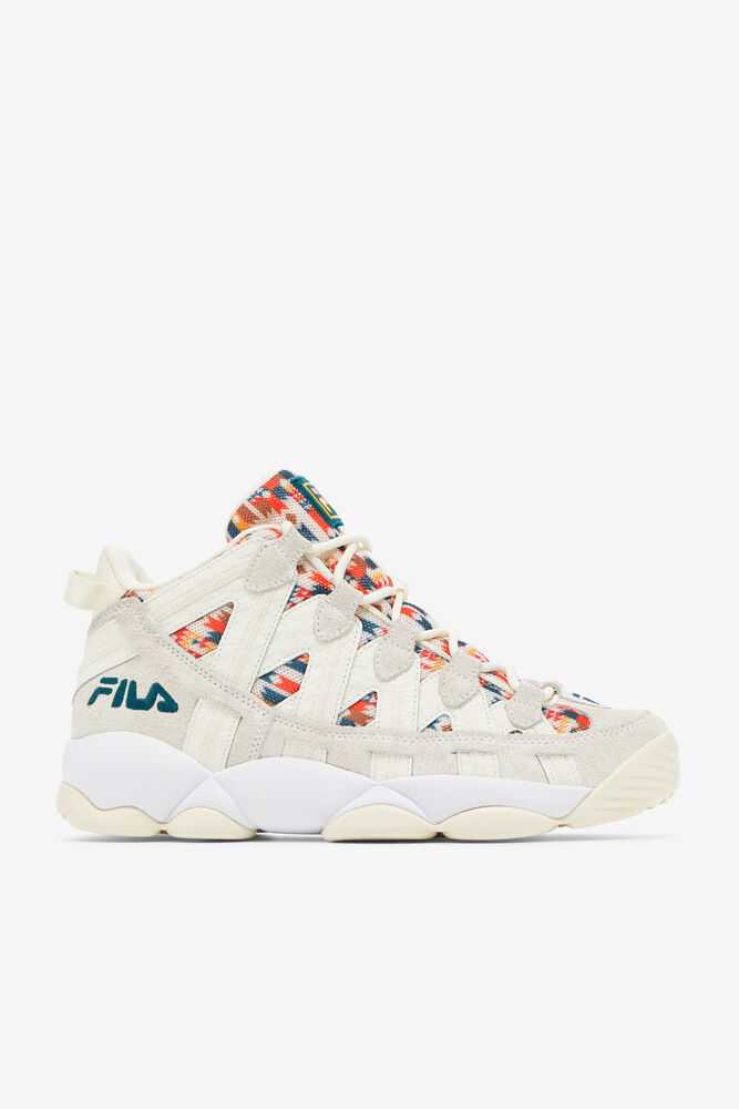 White Men's FILA Stackhouse Spaghetti Sneakers | USA-918507