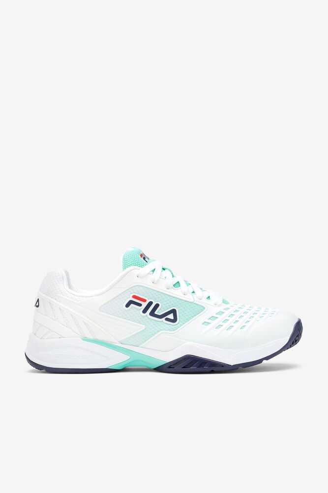 White Navy Men's FILA Axilus 2 Energized Tennis Shoes | USA-15968