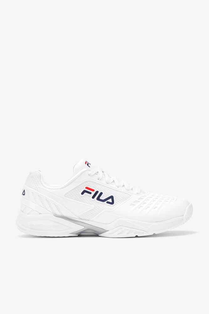 White Navy Men's FILA Axilus 2 Energized Tennis Shoes | USA-15970