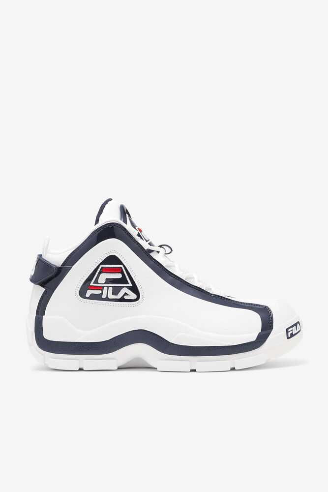 White Navy Red Men's FILA Grant Hill 2 Basketball Shoes | USA-075932