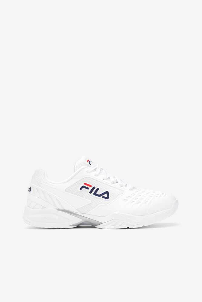 White Navy Women's FILA Axilus 2 Energized Tennis Shoes | USA-15234