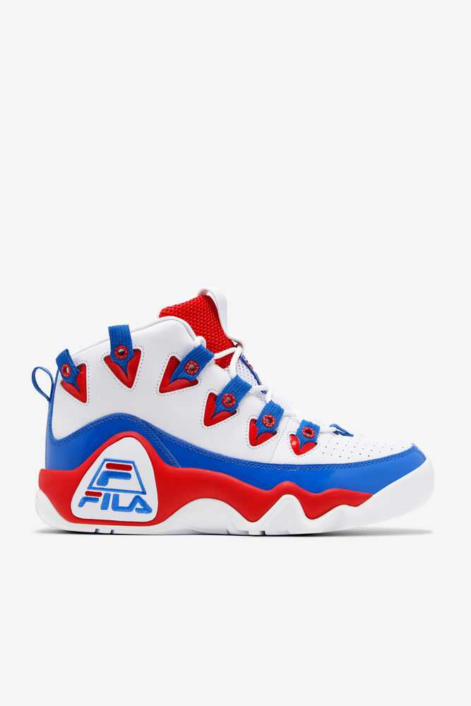 White Red Blue Men's FILA Grant Hill 1 Sneakers | USA-170946