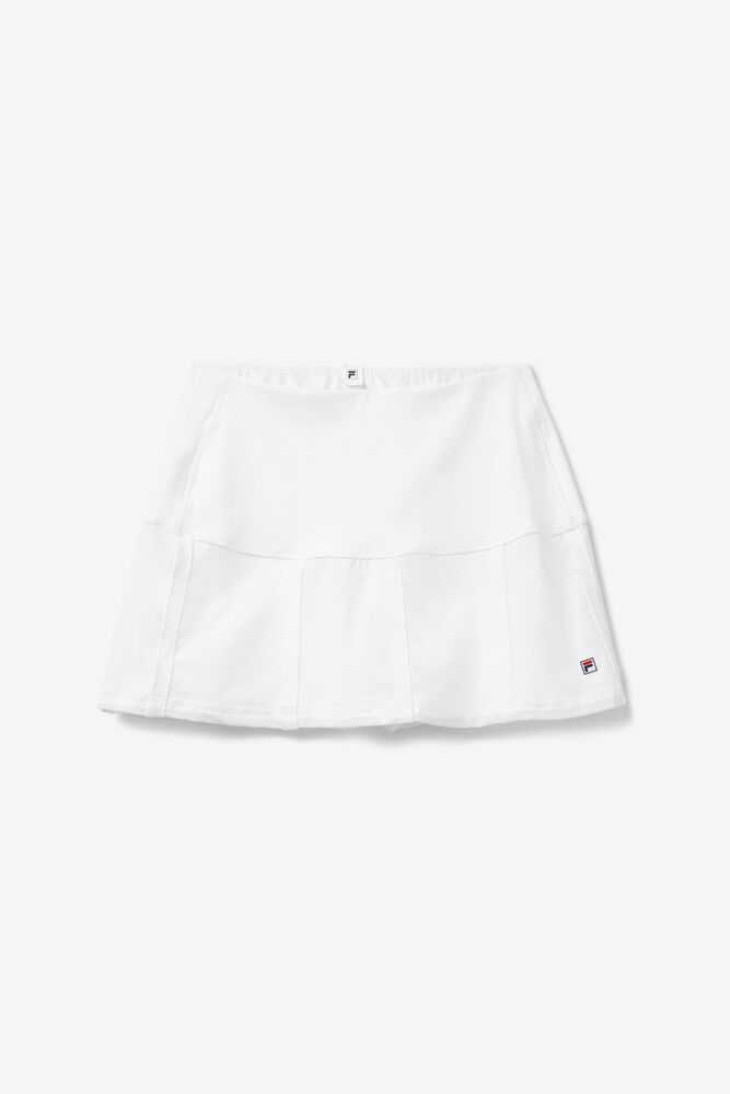 White Women's FILA Baseline Tennis Skirts | USA-15211