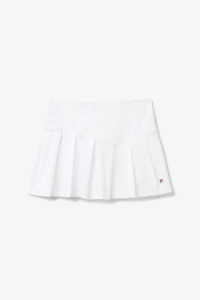 White Women's FILA Baseline Tennis Skirts | USA-15213