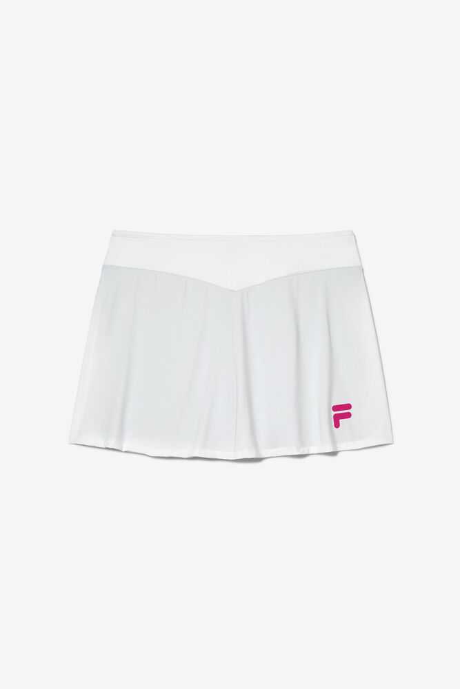 White Women's FILA Bevans Tennis Skirts | USA-15224