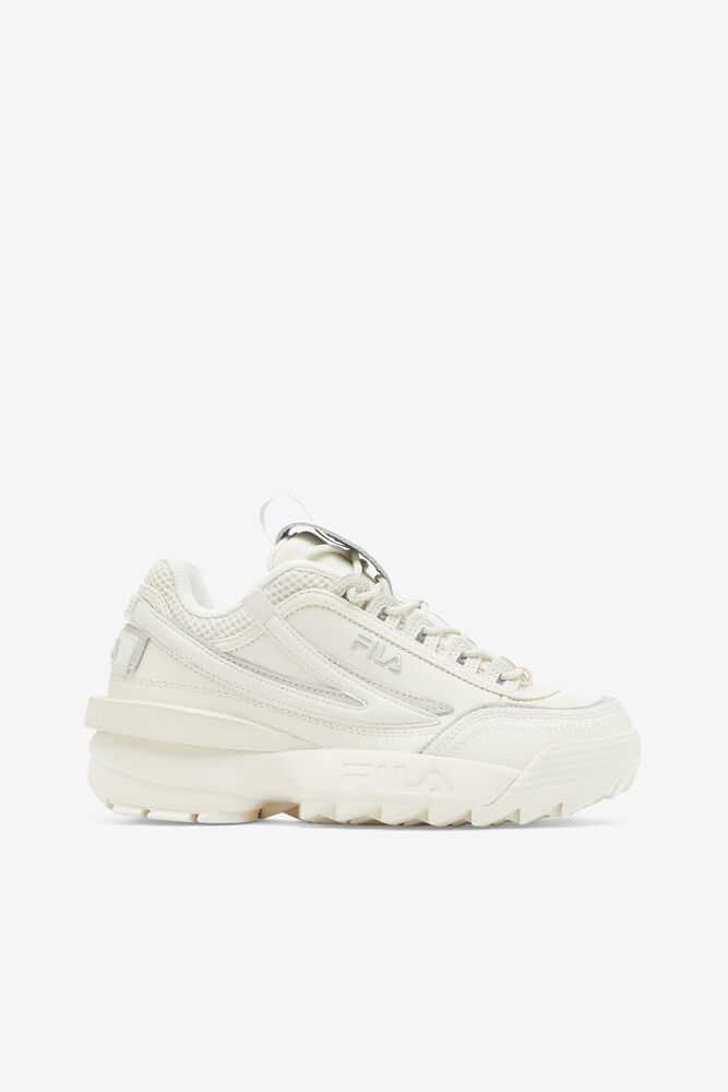 White Women's FILA Disruptor 2 Exp Sneakers | USA-15827