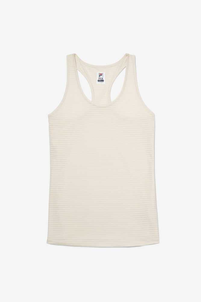 White Women's FILA Essentials Tennis Tank Top | USA-15261