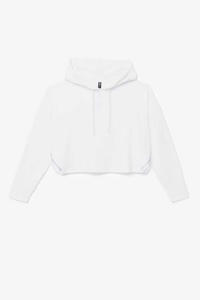 White Women's FILA Fi-lux Hoodie | USA-15389