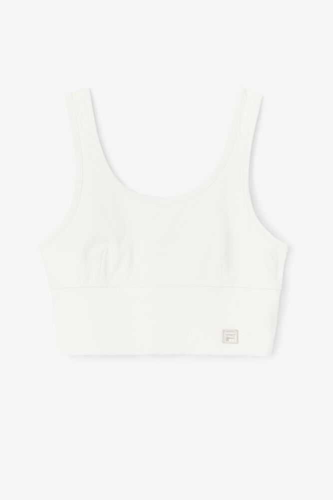 White Women's FILA Kora Sport Bra | USA-15701