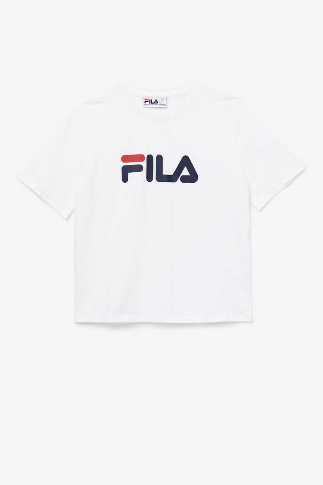 White Women's FILA Miss Eagle T-shirts | USA-15742