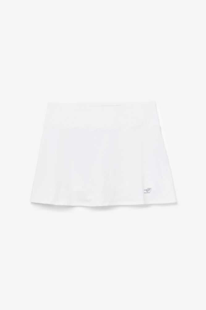 White Women's FILA Pickleball Flounce Skirts | USA-15300